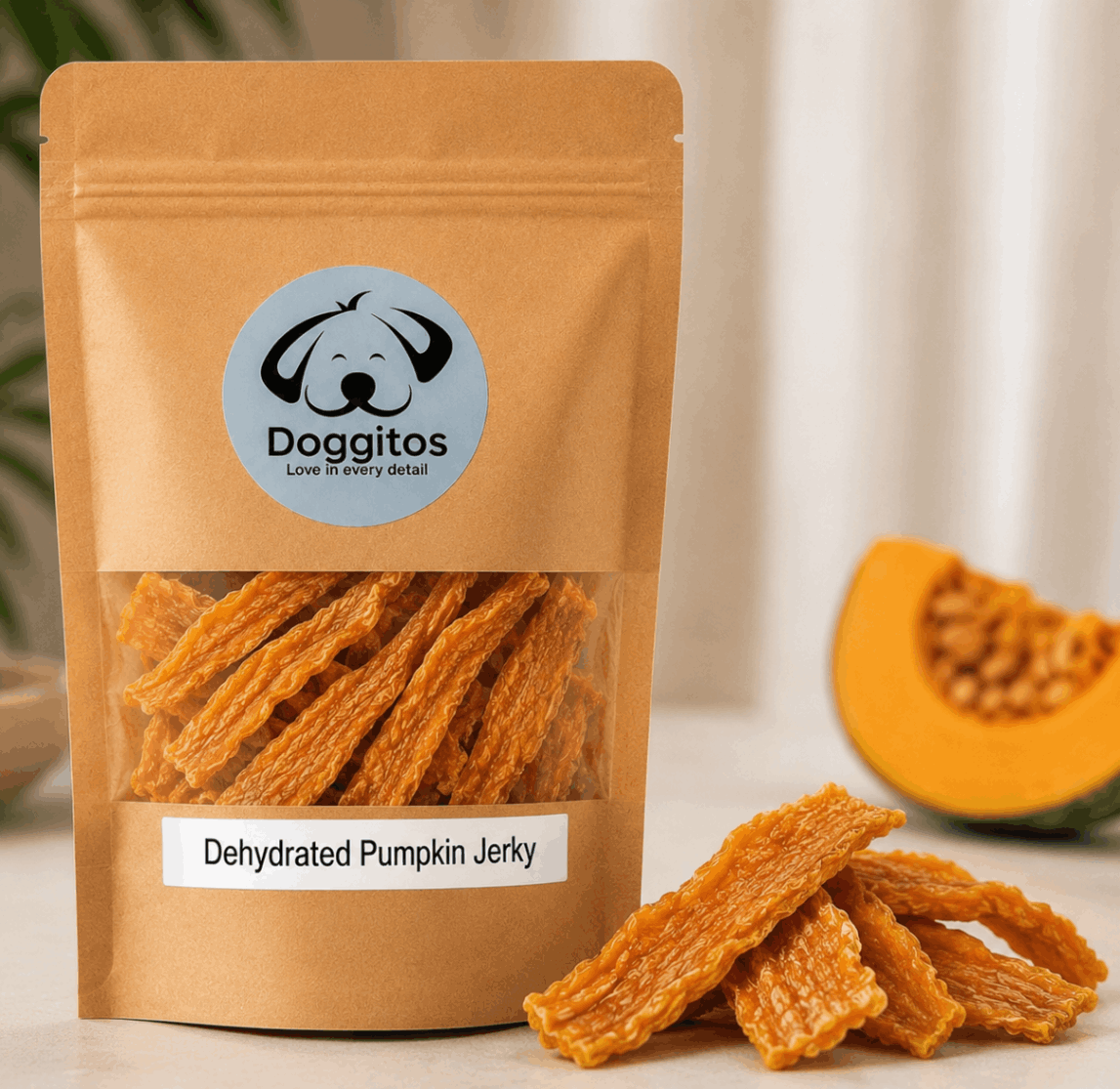 Dehydrated pumpkin jerky